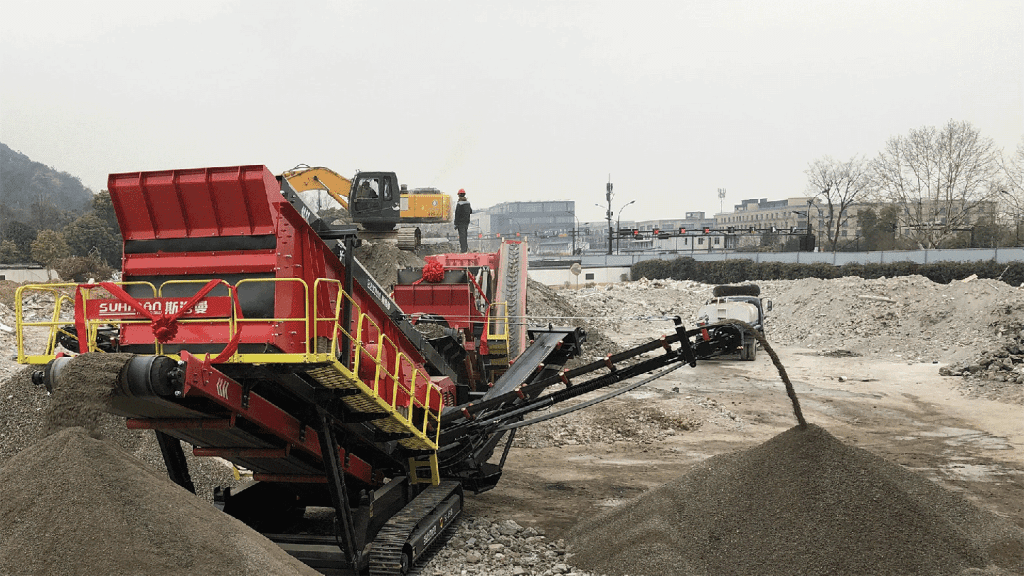 SUHMAN 200 TPH mobile crushing plant process flow diagram
